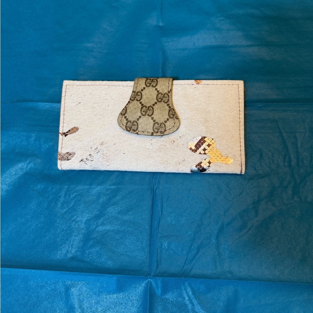 Off-White Monogram Continental Wallet with GG Tab
